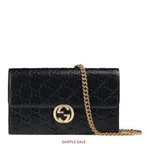 gucci signature leather wallet on a chain|Gucci signature wallet on chain.